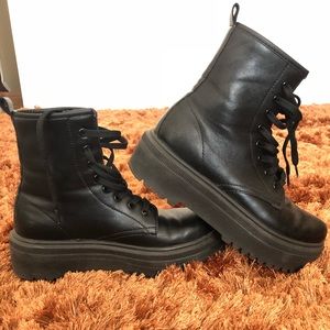 Platform Lace Up Combat Boots